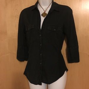 Woman’s James Perse Side Stretch Panel Shirt